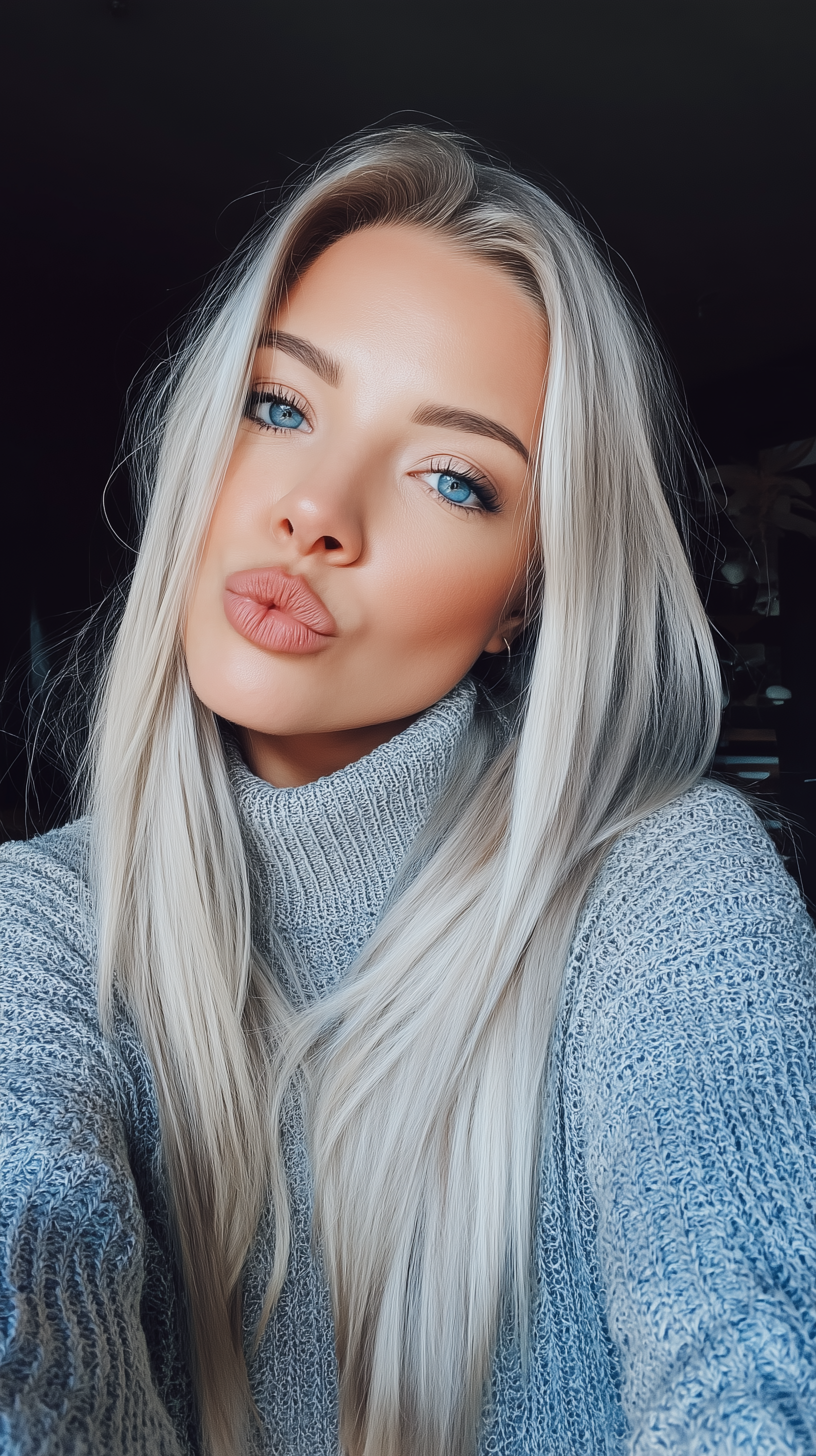 Platinum Blonde Beach Wave Hairstyle